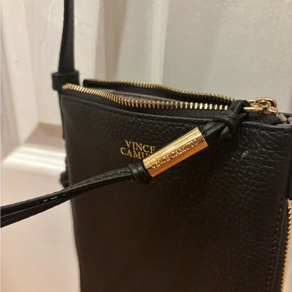 Vince Camuto Pebble Leather Black Crossbody Bag - Picture 4 of 9